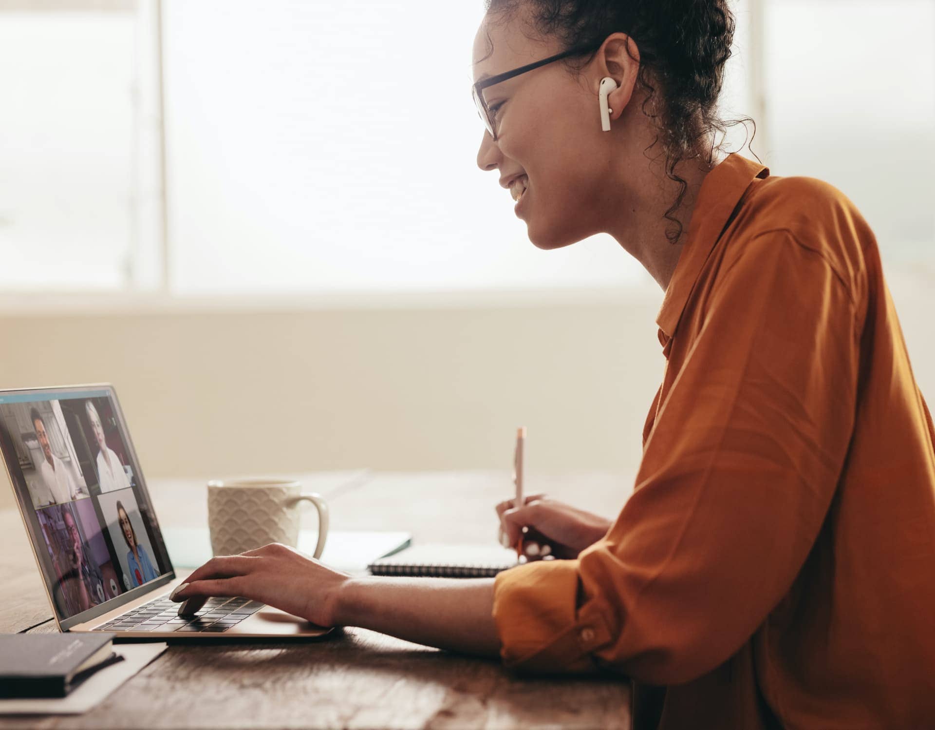 Woman on a video chat